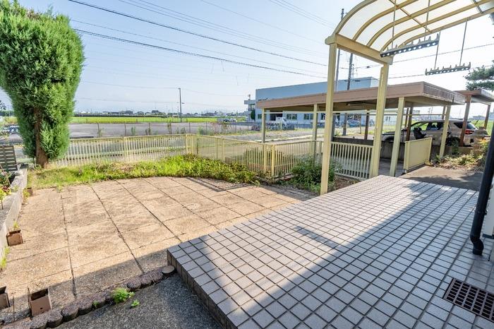 バルコニー　専用庭です
