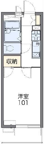 レオパレスフィエスタY102の間取り写真