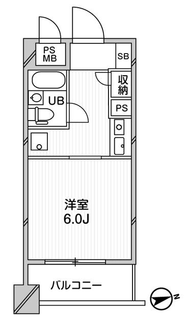 ＪＲ京浜東北線 南浦和駅 徒歩5分 9階建 築35年の間取り写真