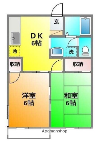 ＪＲ中央線 武蔵境駅 徒歩28分 2階建 築33年の間取り写真