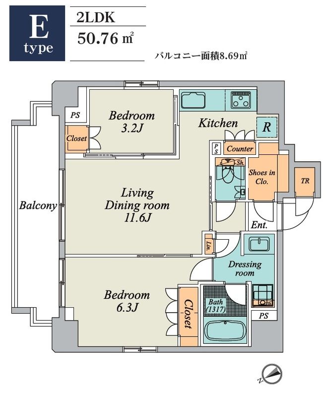 クレストコート文京湯島の間取り写真
