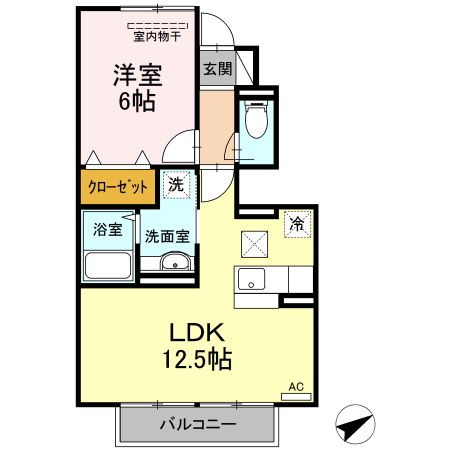 クリエイティブ B棟の間取り写真