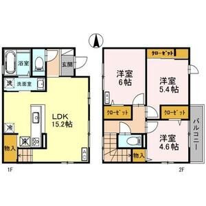 地下鉄御堂筋線 江坂駅 徒歩14分 2階建 築9年の間取り写真