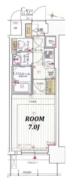 プロシード大阪NB3の間取り写真
