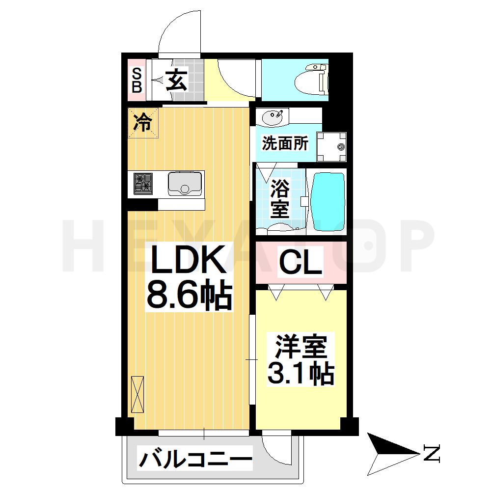 地下鉄名城線 西高蔵駅 徒歩4分 3階建 築7年の間取り写真