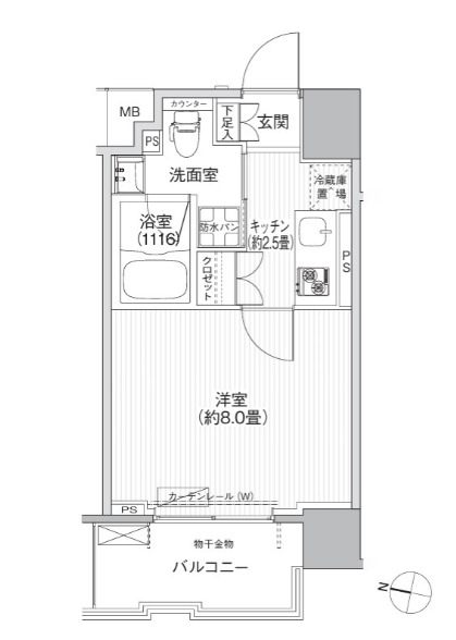 ＪＲ京浜東北線 大井町駅 徒歩11分 14階建 築10年の間取り写真