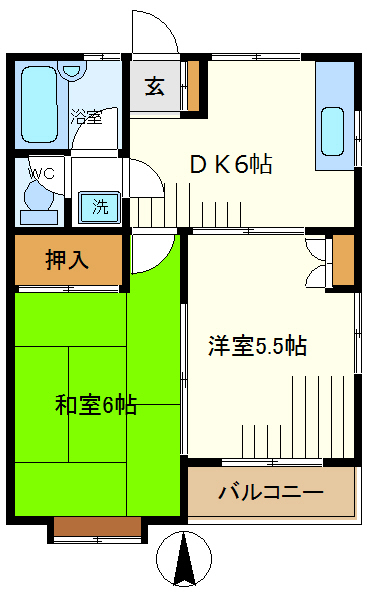 ハイネス竹桜の間取り