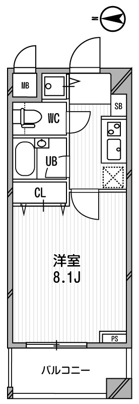 墨田区横網のマンションの間取り