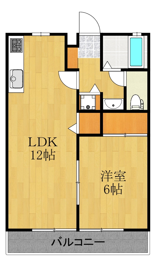 横浜市港北区綱島西のアパートの間取り