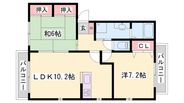 ラフィーネ田寺東の間取り