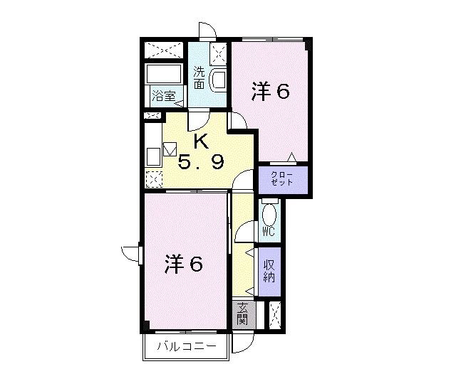 上田市諏訪形のアパートの間取り