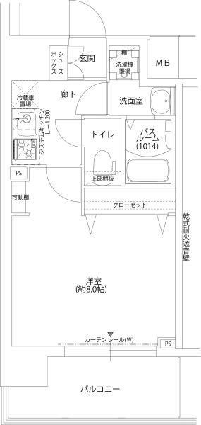 レジデンス三宮ラインの間取り