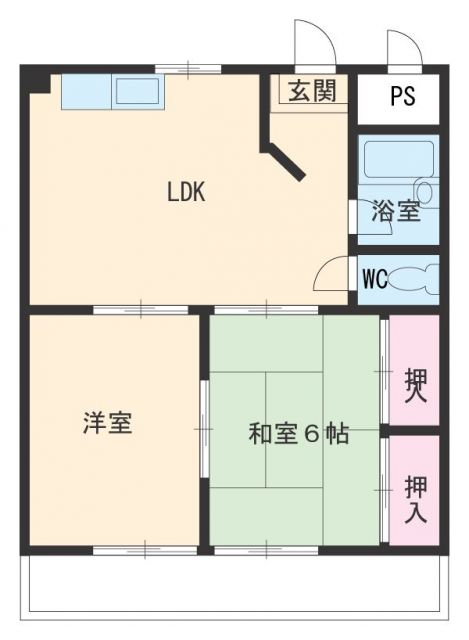 岡崎市柿田町のマンションの間取り