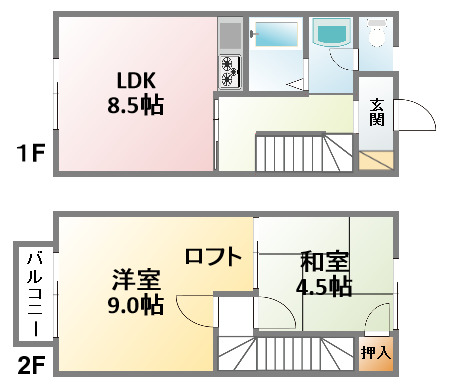 大網白里市大網のアパートの間取り