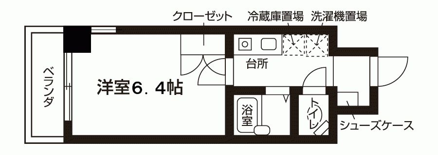 京都市中京区妙満寺前町のマンションの間取り