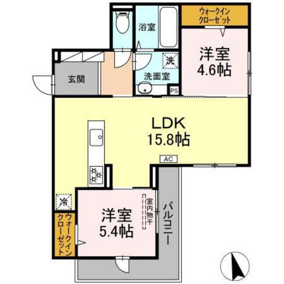 【東広島市西条本町のアパートの間取り】