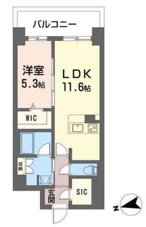 【姫路市東延末のマンションの間取り】