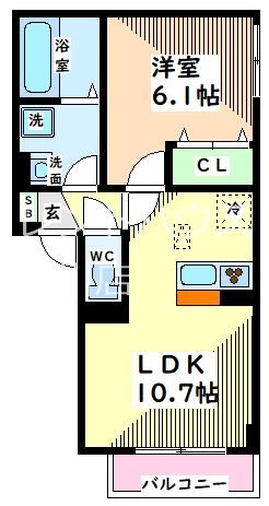 【日野市東平山のアパートの間取り】