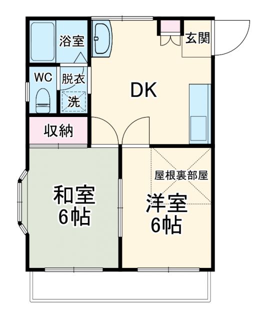 八千代市八千代台東のアパートの間取り