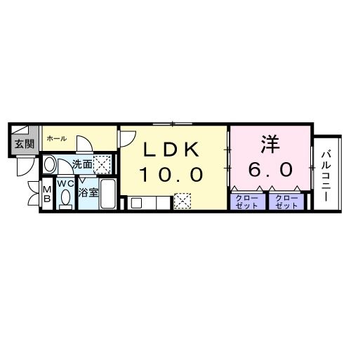 寝屋川市池田北町のアパートの間取り