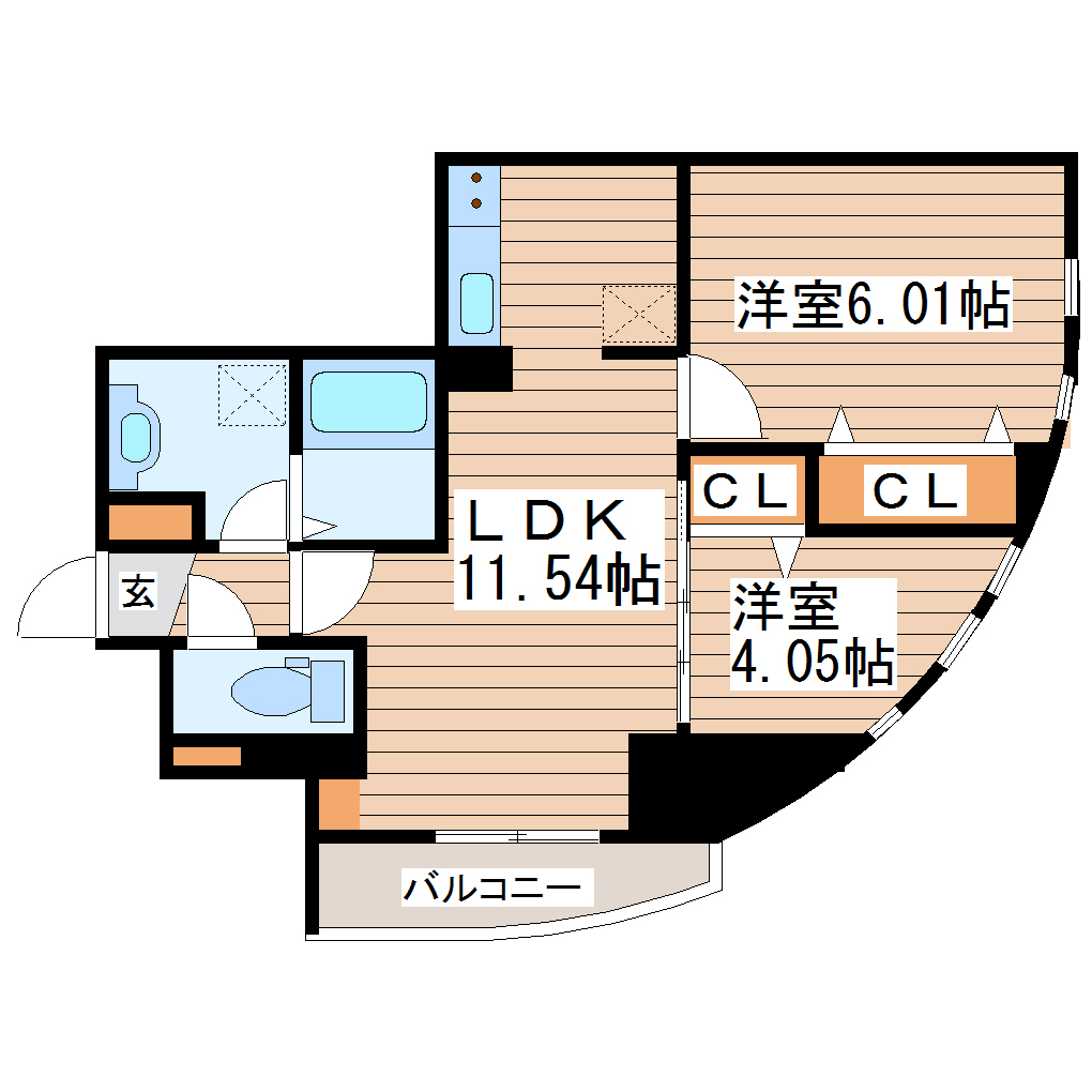 【コンフォートレジデンス仙台東口の間取り】