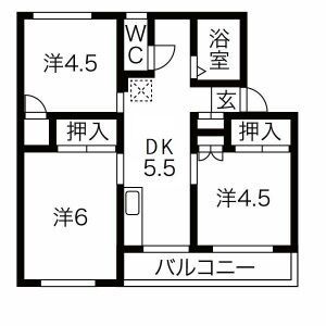 ヴィラナリー安八II1号棟の間取り