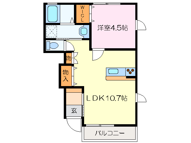 松阪市山室町のアパートの間取り