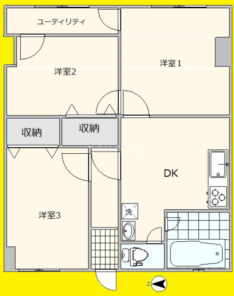 【善行駅前共同ビルの間取り】