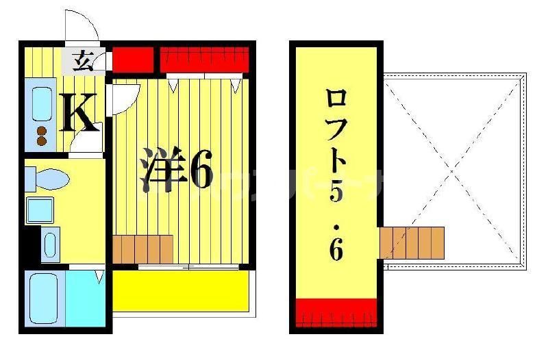 松戸市南花島のアパートの間取り