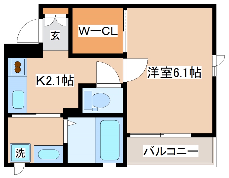 フレール鷹取の間取り