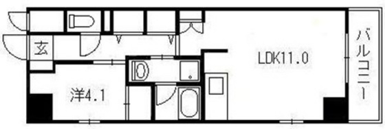 広島市中区中町のマンションの間取り