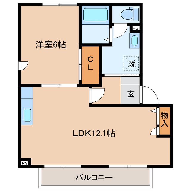 クレセールさくらＢの間取り