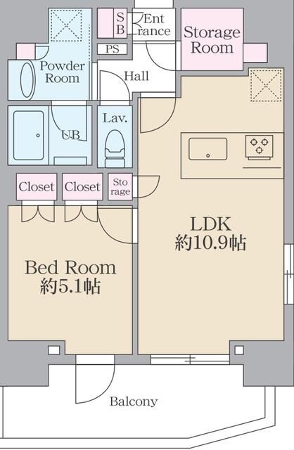 渋谷区千駄ヶ谷のマンションの間取り