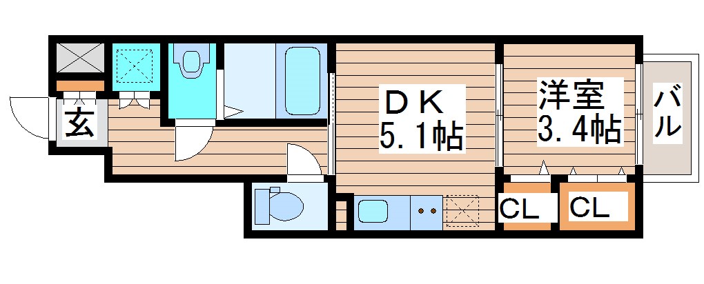 ラクラス福田町の間取り