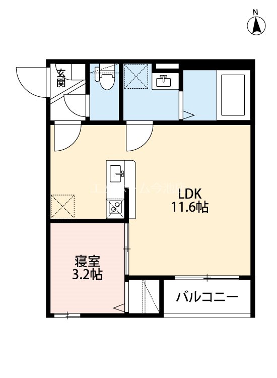 プランドール平安通の間取り