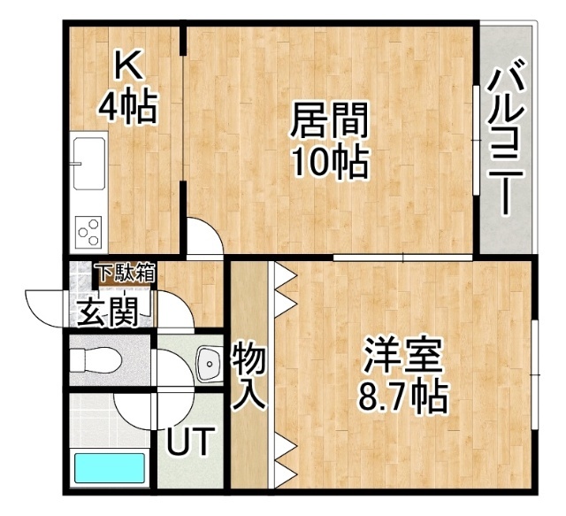 あかつきニュータウンＡ棟（大樹）の間取り