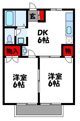 糟屋郡新宮町新宮東のアパートの間取り