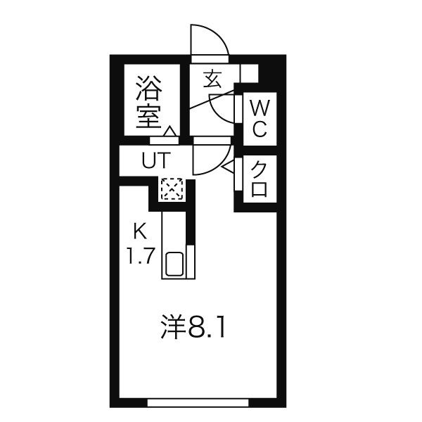 札幌市豊平区中の島二条のマンションの間取り