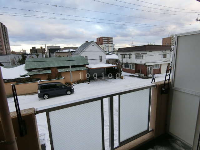 【函館市豊川町のマンションのバルコニー】