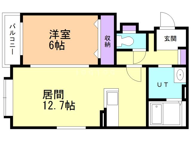 函館市豊川町のマンションの間取り