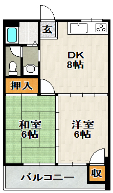 ロイヤルハイツ（中筋山手）の間取り