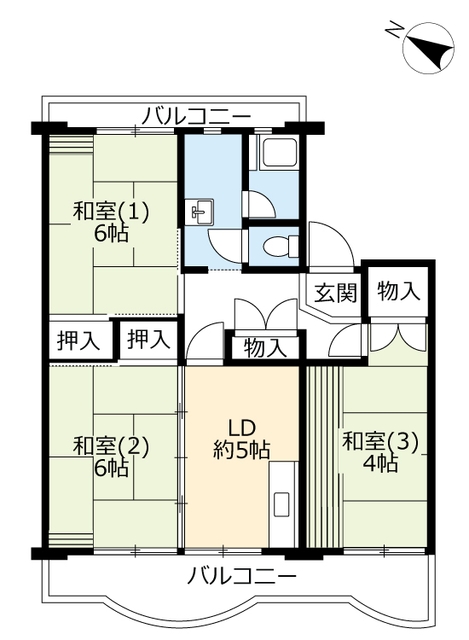 ＵＲ南花台の間取り