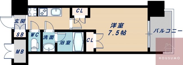 パークフラッツ江坂の間取り