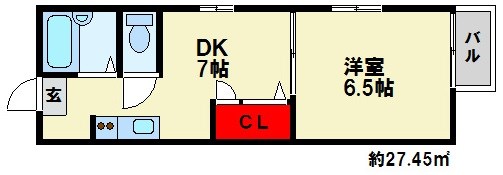 フレグランス川久保Bの間取り