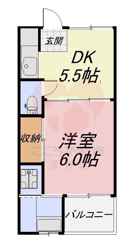 和泉市伏屋町のマンションの間取り