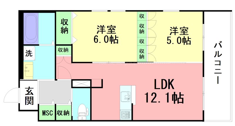 【横浜市戸塚区原宿のマンションの間取り】