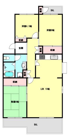 鈴蘭泉台第一住宅3号棟の間取り