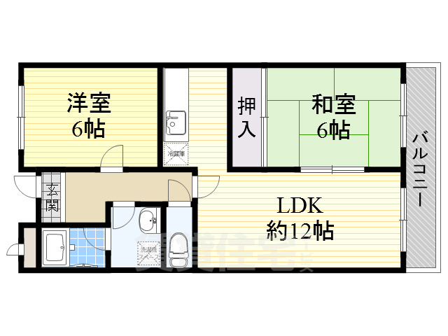 茨木市大手町のマンションの間取り