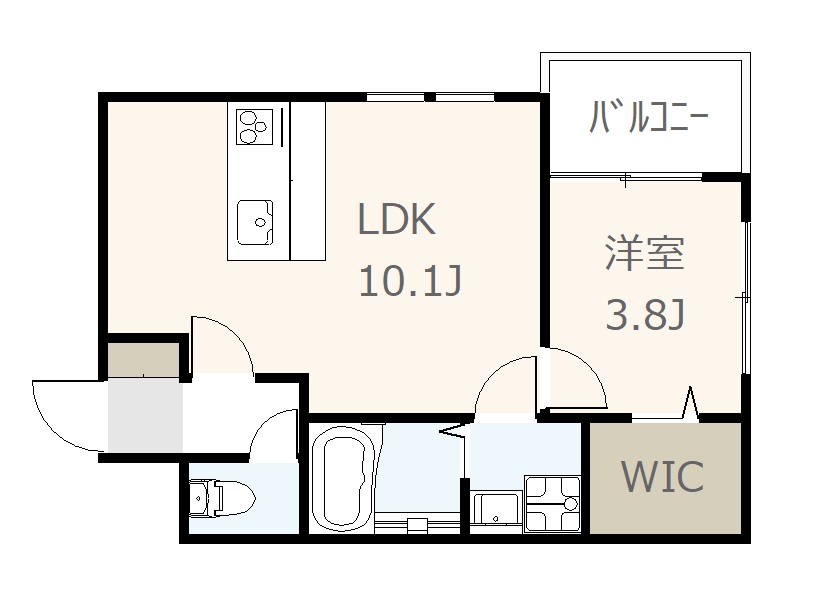 リノリノアパートメント広島エキキタの間取り