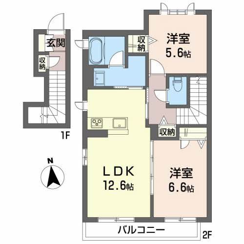 シャーメゾン松竹の間取り